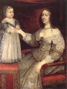 Rembrandt van rijn anne of austria with her louis xiv Spain oil painting artist